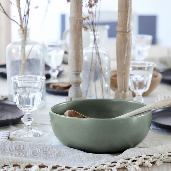 Zelená servírovací miska z kameniny ø 25 cm Pacifica – Casafina-image-1