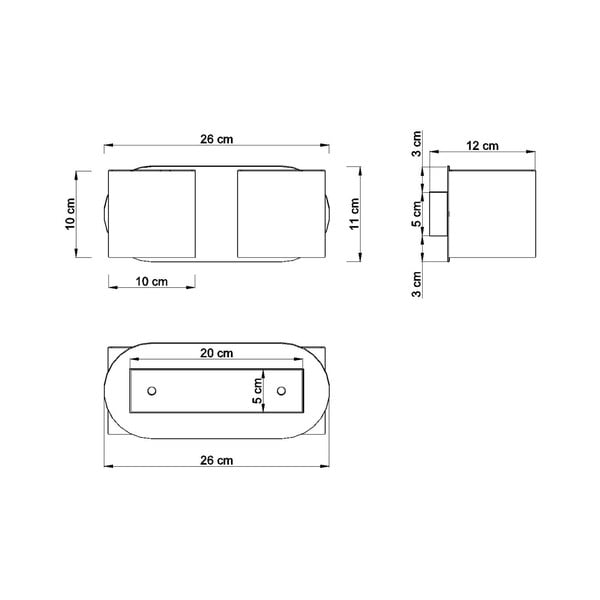 Černé nástěnné svítidlo Solux Roda-image-2