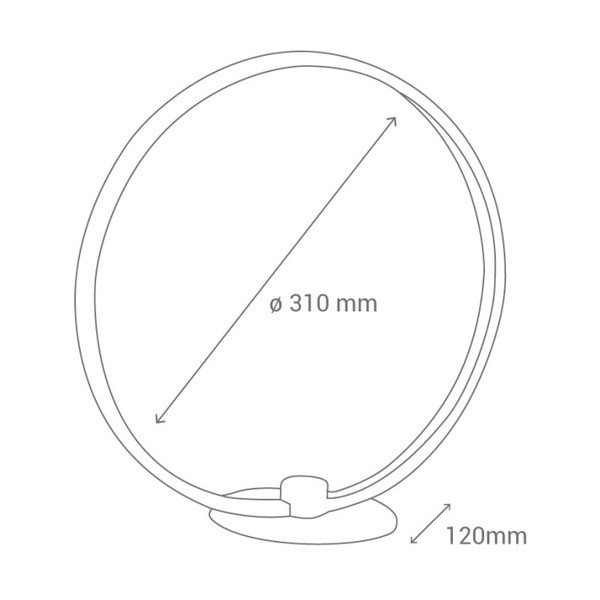 Bílá oválná stolní lampa SULION Framed-image-2