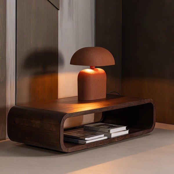 Konferenční stolek z mangového dřeva v tmavě přírodní barvě 60x120 cm Kinu – WOOOD-image-3