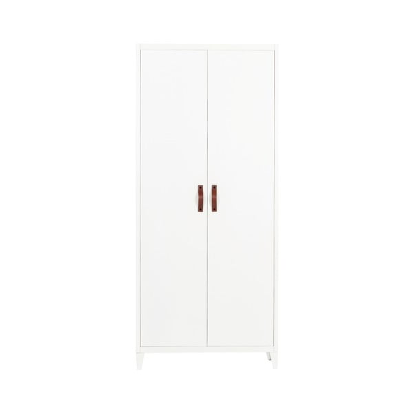 Bílá šatní skříň WOOOD Brock, šířka 84 cm