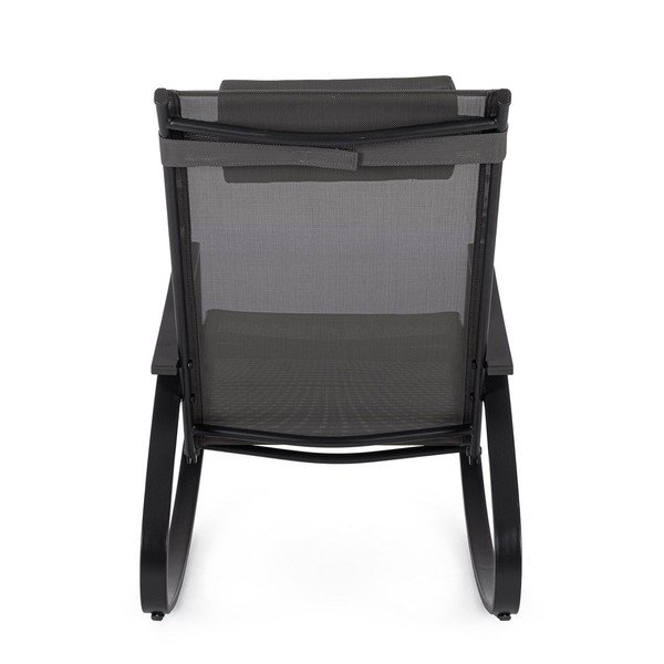 Antracitové kovové zahradní křeslo Ercolano – Bizzotto-image-4