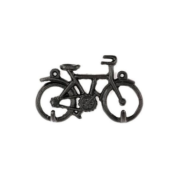 Černý věšák na klíče ve tvaru kola Kikkerland Bike