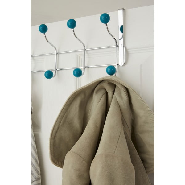 Kovový věšák na dveře v mentolovo-stříbrné barvě 41 cm – Premier Housewares-image-2