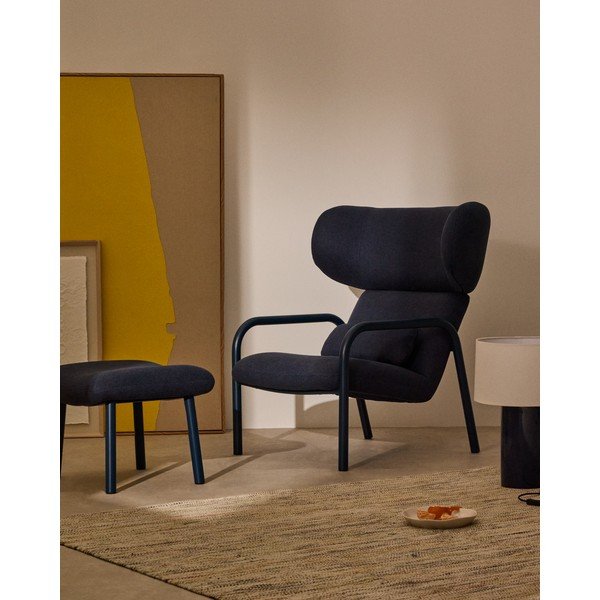 Tmavě modrá podnožka Inari – Kave Home-image-1