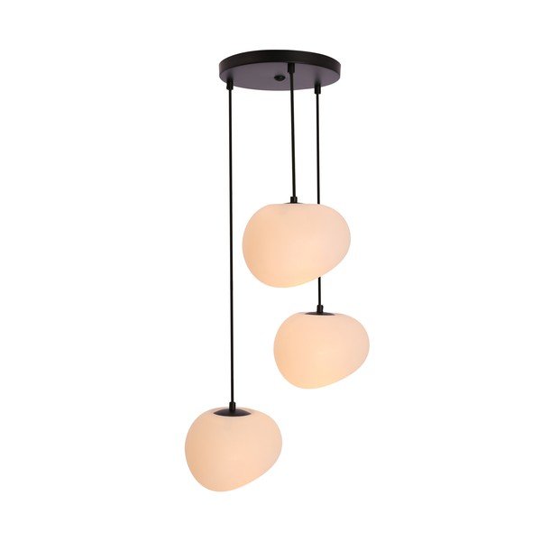 Černo-bílé závěsné svítidlo ø 42 cm Stones – Candellux Lighting-image-4