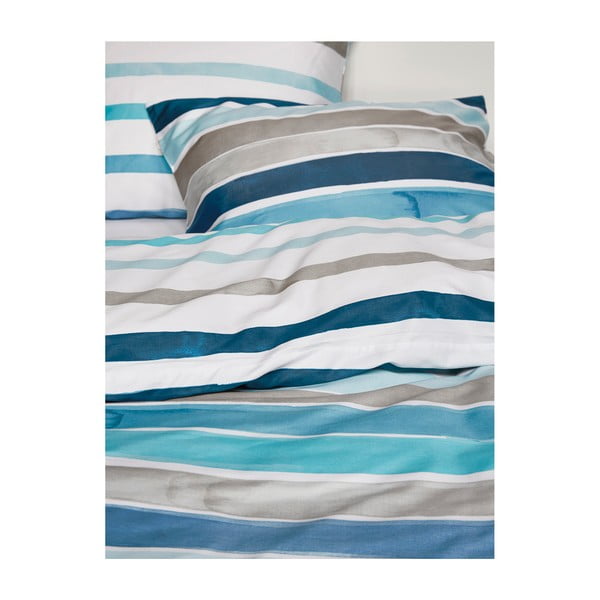 Modrobílé pruhované povlečení s prodlouženou délkou Esprit Iva, 200 x 220 cm-image-2