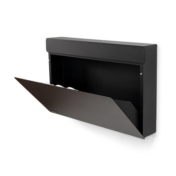 Černý kovový výklopný/závěsný botník 78x48x13 cm Luigi – Spinder Design-image-3