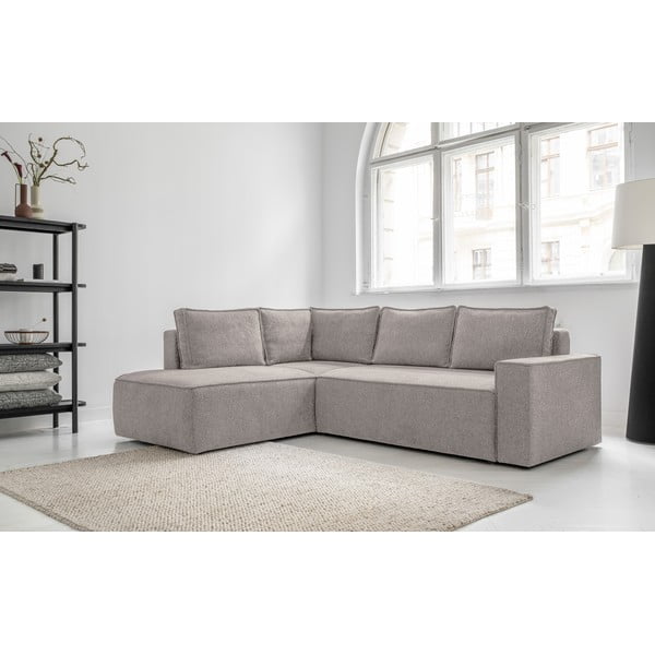 Béžová rozkládací rohová pohovka (levý roh) Brave Dave – Miuform-image-3