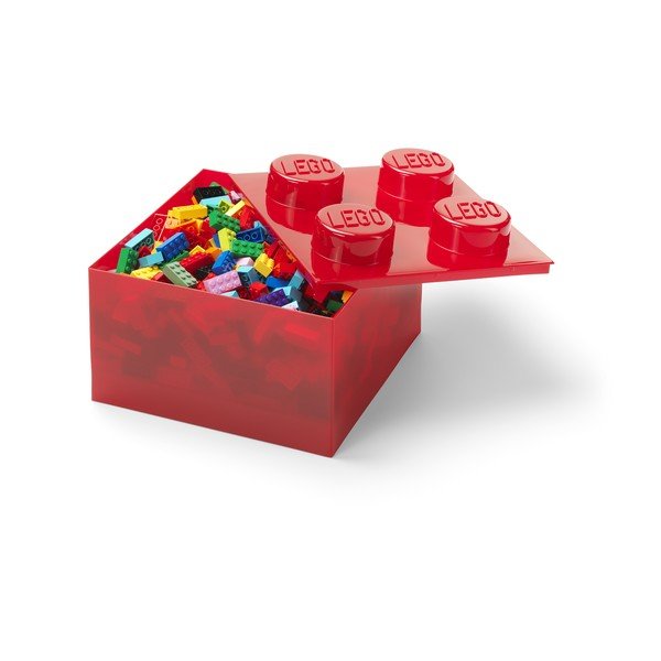 Červený plastový dětský úložný box 25x25x18 cm – LEGO®-image-2