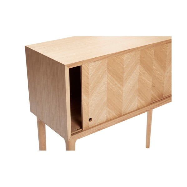 Komoda z dubového dřeva Hübsch Herringbone, výška 90 cm-image-2