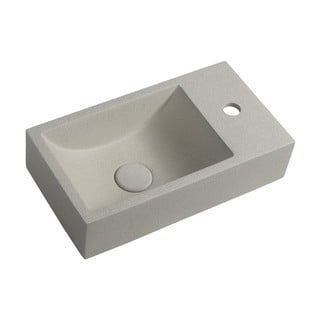 Světle šedé betonové umývátko 40x22 cm Crest – Sapho