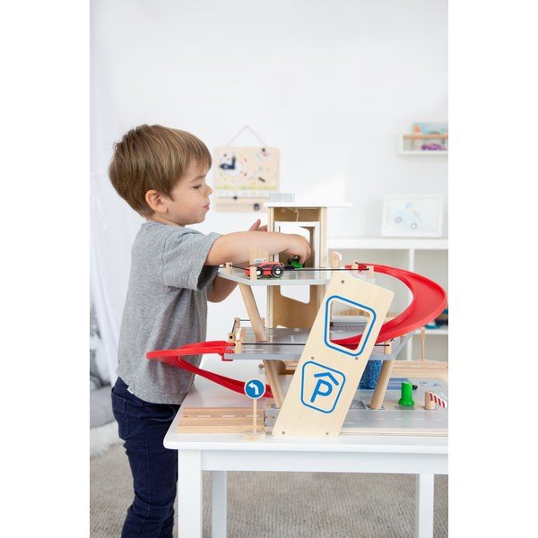 Dětské dřevěné parkoviště s autíčky Legler Car Park-image-1