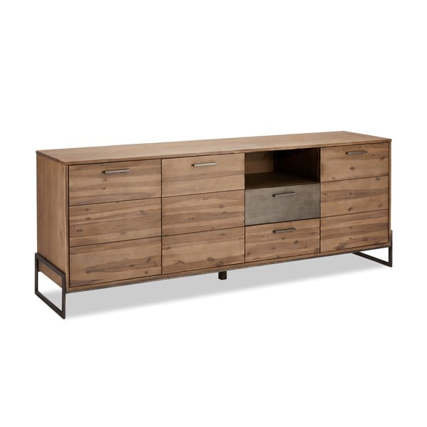 Hnědá komoda z masivního dřeva Furnhouse Mallorca, velká-image-2