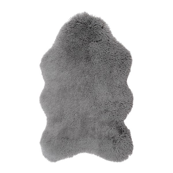 Šedý kožešinový koberec Ranto Soft Bear, 70 x 105 cm