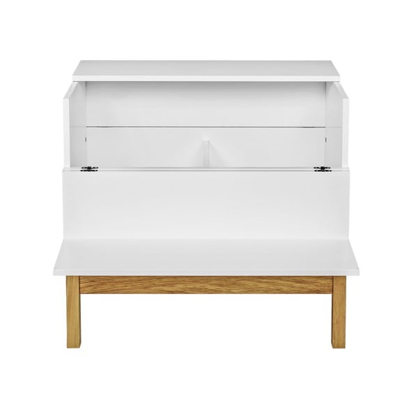 Bílá/v přírodní barvě vinotéka 75x70 cm Grande - Woodman-image-2