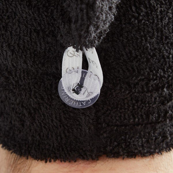 Černé rychleschnoucí bavlněné ručníky na vlasy v sadě 2 ks 20x13 cm Quick Dry – Catherine Lansfield-image-1