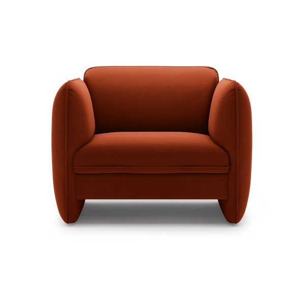 Sametové křeslo v cihlové barvě Georgia – Micadoni -image-2