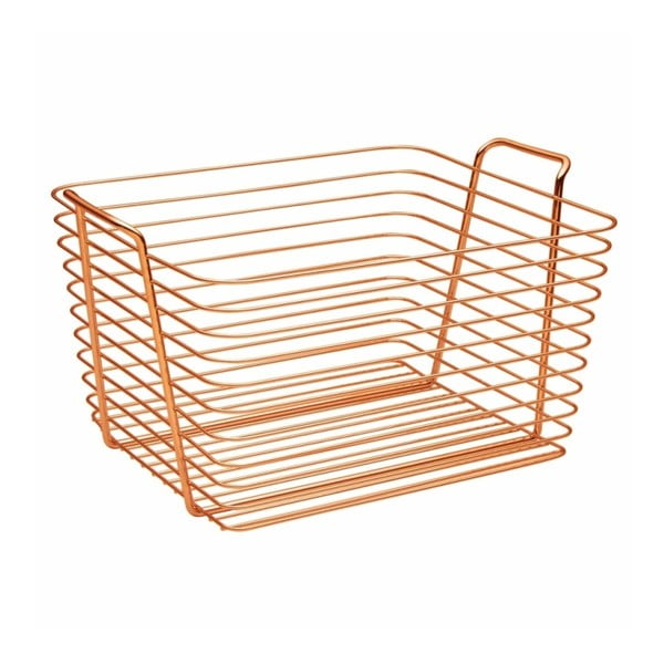 Oranžový kovový košík InterDesign Classico, 37,5 x 30 cm