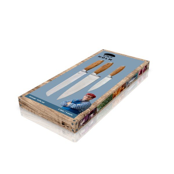 Sada nožů 3 ks z nerezové oceli – Holm-image-4