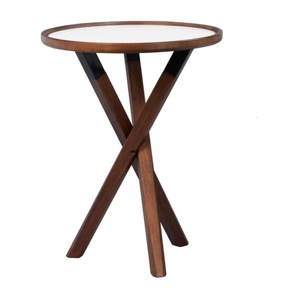 Dubový stolek v barvě ořechu Folke Sphinx, ⌀ 50 cm