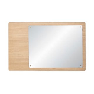 Nástěnné zrcadlo s dřevěným rámem 80x50 cm Split – Hübsch