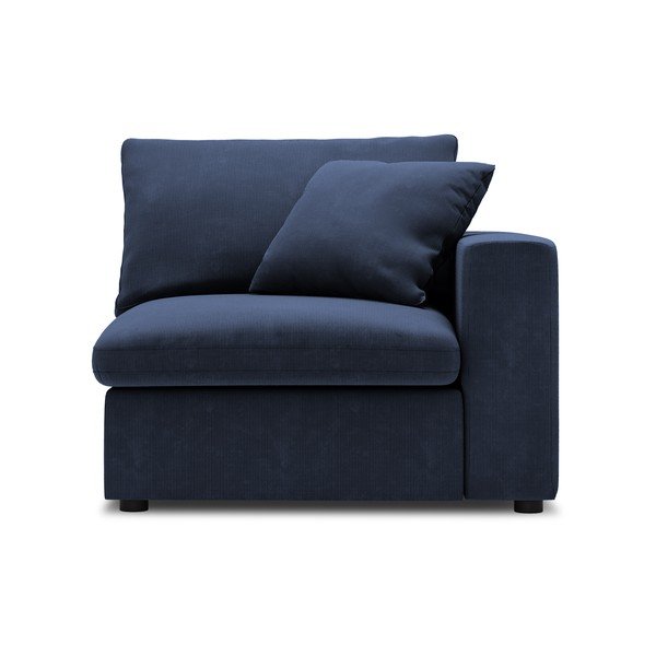 Tmavě modrá rohová část modulární manšestrové pohovky Windsor & Co Sofas Galaxy, pravý roh