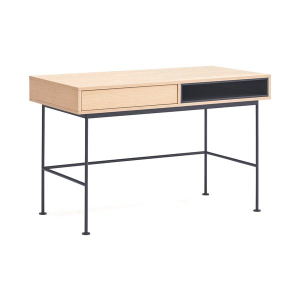 Pracovní stůl s deskou v dubovém dekoru 60x120 cm Yoko – Teulat-image-3