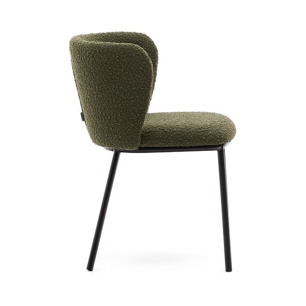 Zelené čalouněné jídelní křeslo Ciselia – Kave Home-image-2
