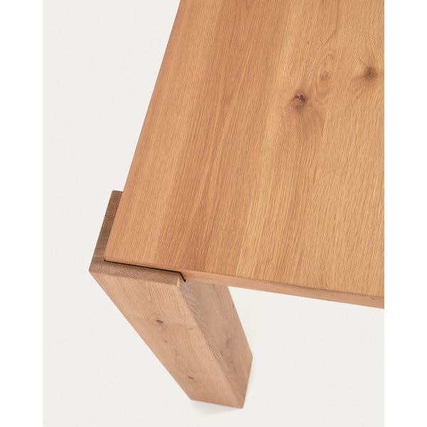 Jídelní stůl v dekoru dubu v přírodní barvě 110x220 cm Deyanira – Kave Home-image-4