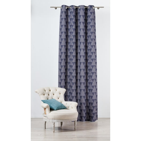 Modro-šedý závěs 130x260 cm Zatapa – Mendola Fabrics