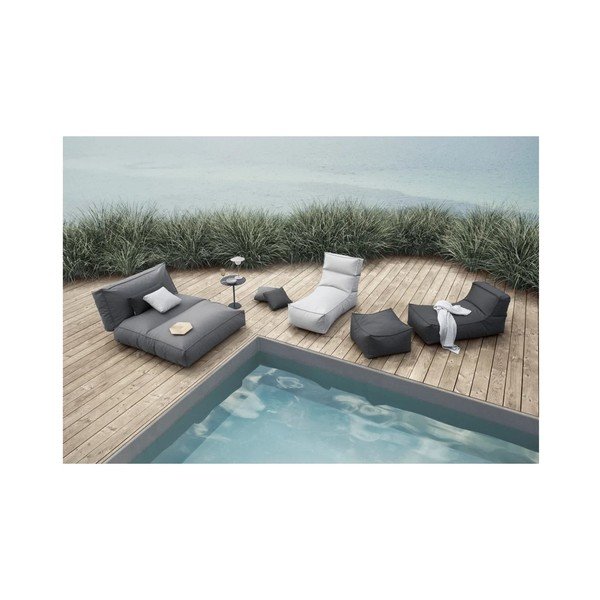 Světle modré polstrované zahradní lehátko STAY – Blomus-image-3