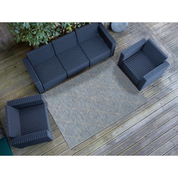 Modrý venkovní koberec Universal Cork, 55 x 110 cm-image-1