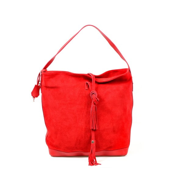 Kožená kabelka Stefie, červená