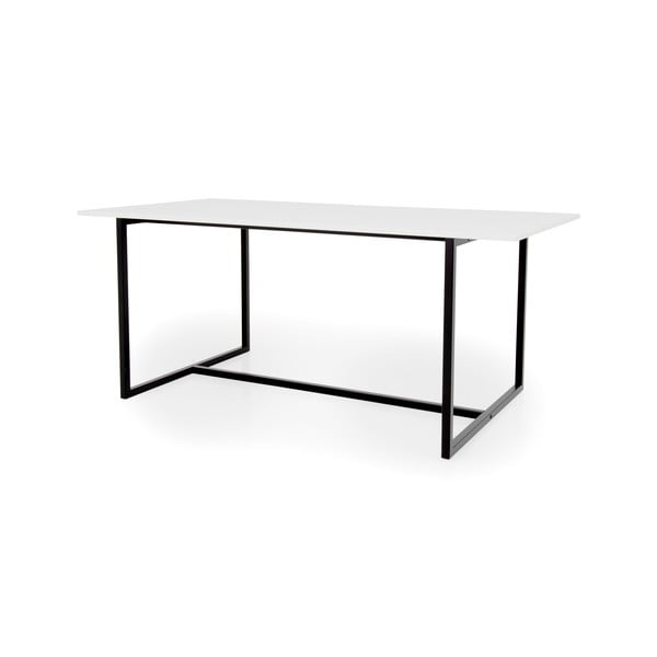 Bílý jídelní stůl s černým kovovým podnožím Tenzo Mello-image-1