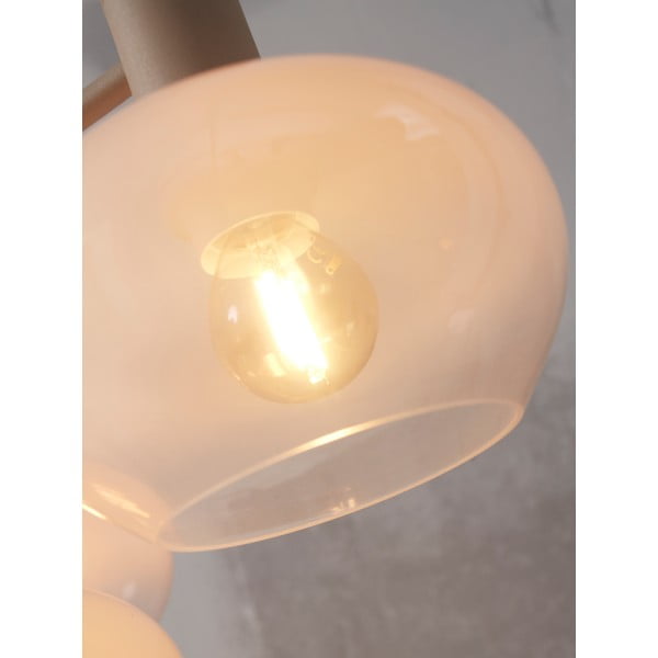 Bílé závěsné svítidlo se skleněným stínidlem ø 43 cm Bologna – it's about RoMi-image-2