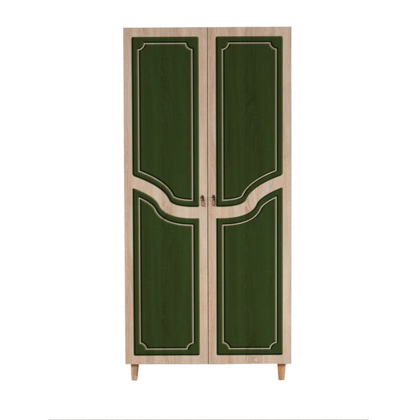 Dvoudveřová šatní skříň Stil Retro Green, 90 x 192 cm