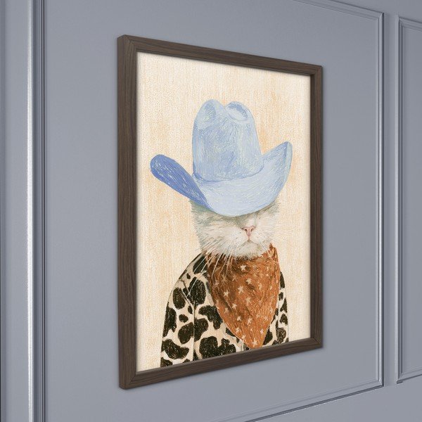 Tištěný obraz s rámem 30x40 cm Howdy Cat – Styler-image-1