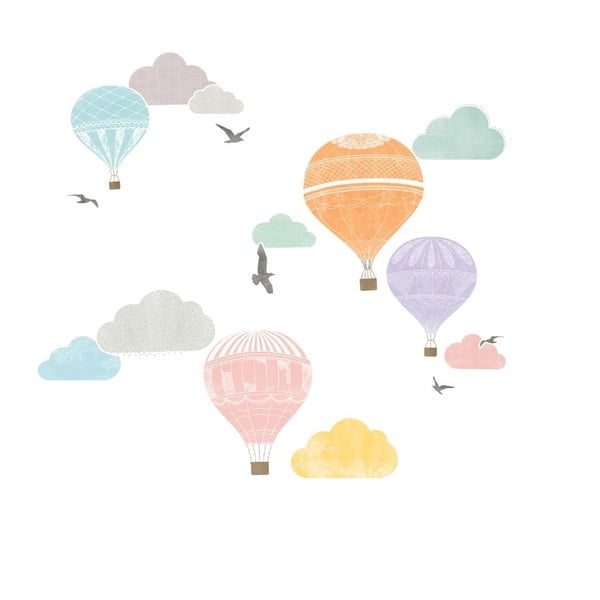 Sada nástěnných samolepek Ambiance Montgolfier-image-1