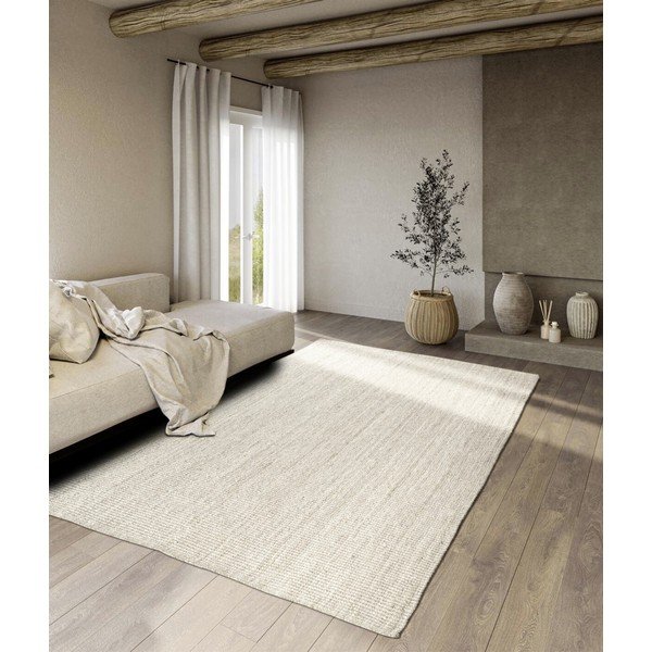 Bílý oboustranný/ručně tkaný jutový koberec 160x230 cm Rosalie – Villeroy&Boch-image-1