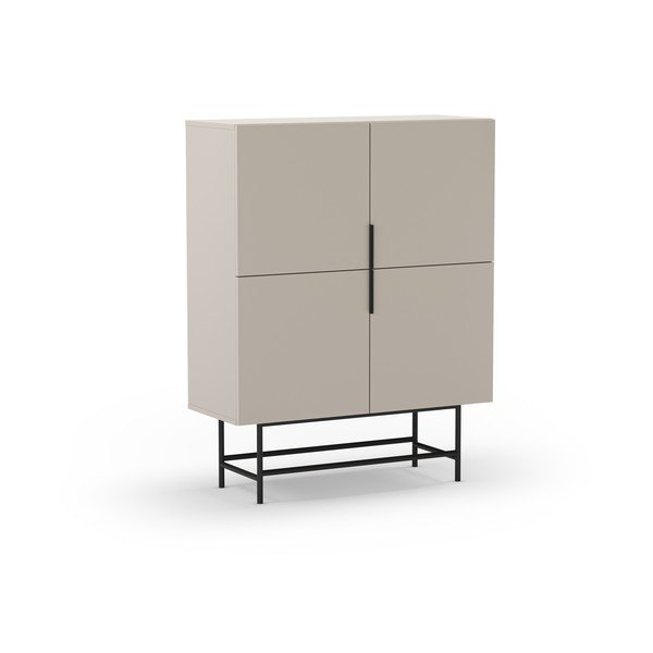 Krémová skříňka 100x128 cm Eldia – Marckeric-image-4