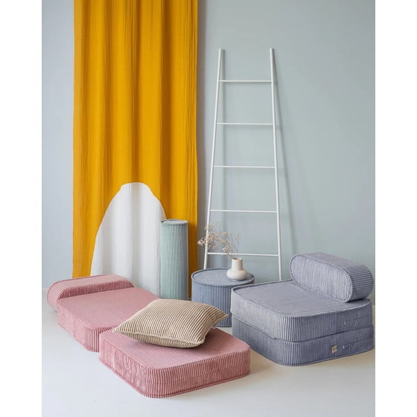 Světle hnědý manšestrový dětský pohovkový polštář Block – Wigiwama-image-2