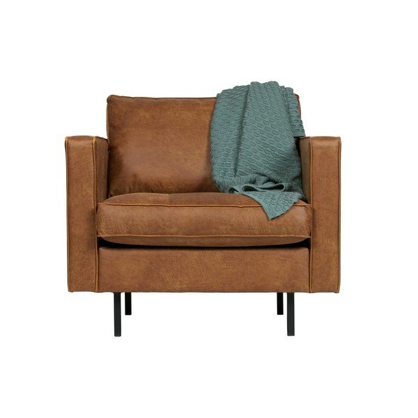 Koňakově hnědé křeslo z imitace kůže BePureHome Rodeo-image-2
