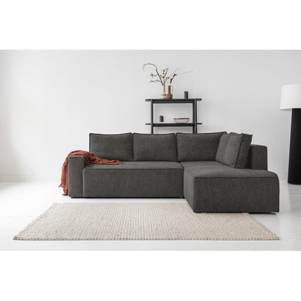 Antracitová rozkládací rohová pohovka (pravý roh) Brave Dave – Miuform-image-1