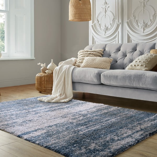 Modrý koberec 200x290 cm Dune Ombre – Flair Rugs-image-1