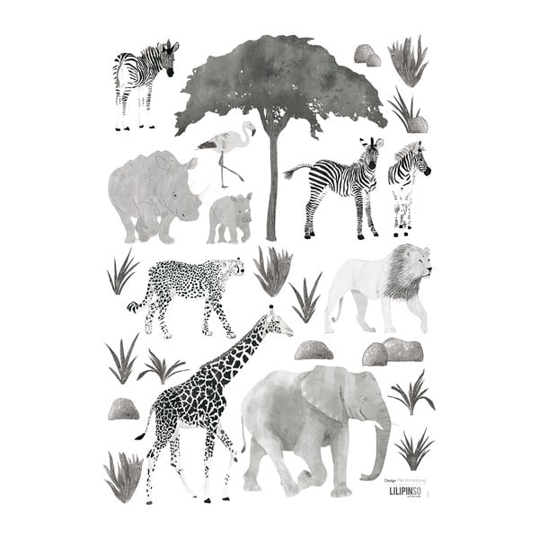 Arch samolepek 30x42 cm Wild Animals – Lilipinso