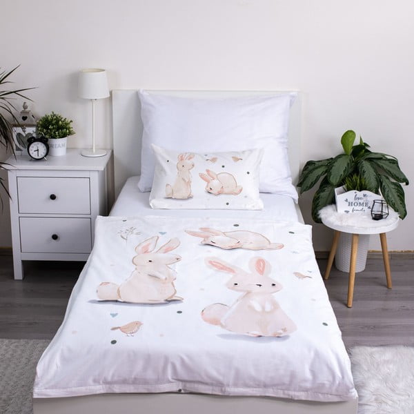 Bavlněné dětské povlečení do postýlky 100x135 cm Bunnies – Jerry Fabrics-image-1
