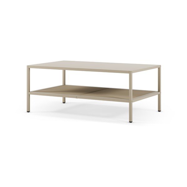 Krémový kovový konferenční stolek 60x100 cm Fayna – Marckeric-image-3