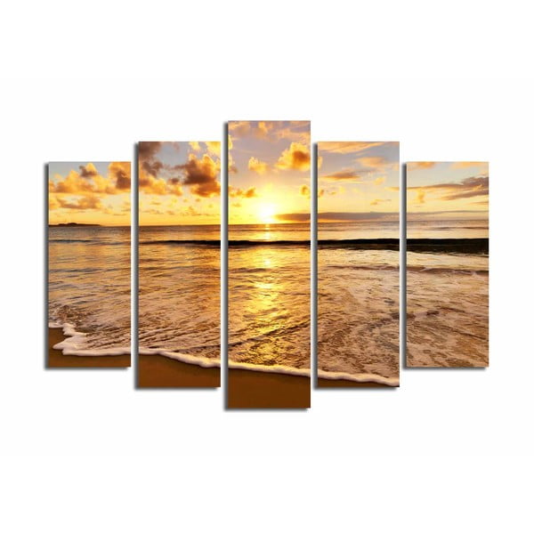 Vícedílný obraz Sunset Over The Sea, 105 x 70 cm
