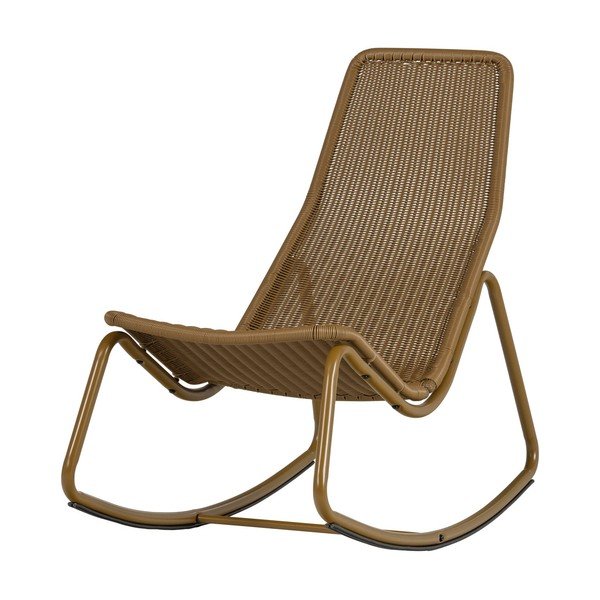 Okrově žluté z umělého ratanu zahradní křeslo Tom – WOOOD